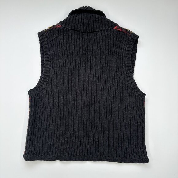 Vintage Fall Knit Cottagecore Granny Button Vest Natural Fibers 100% Cotton - Picture 3 of 7